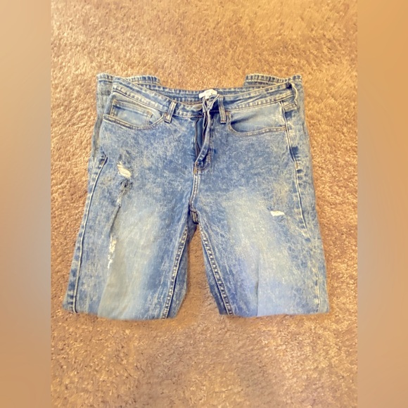 BP (BE RESPONSIBLE) MEN’s DISTRESSED STRAIGHT LEG DENIM BLUE JEANS - Picture 9 of 11